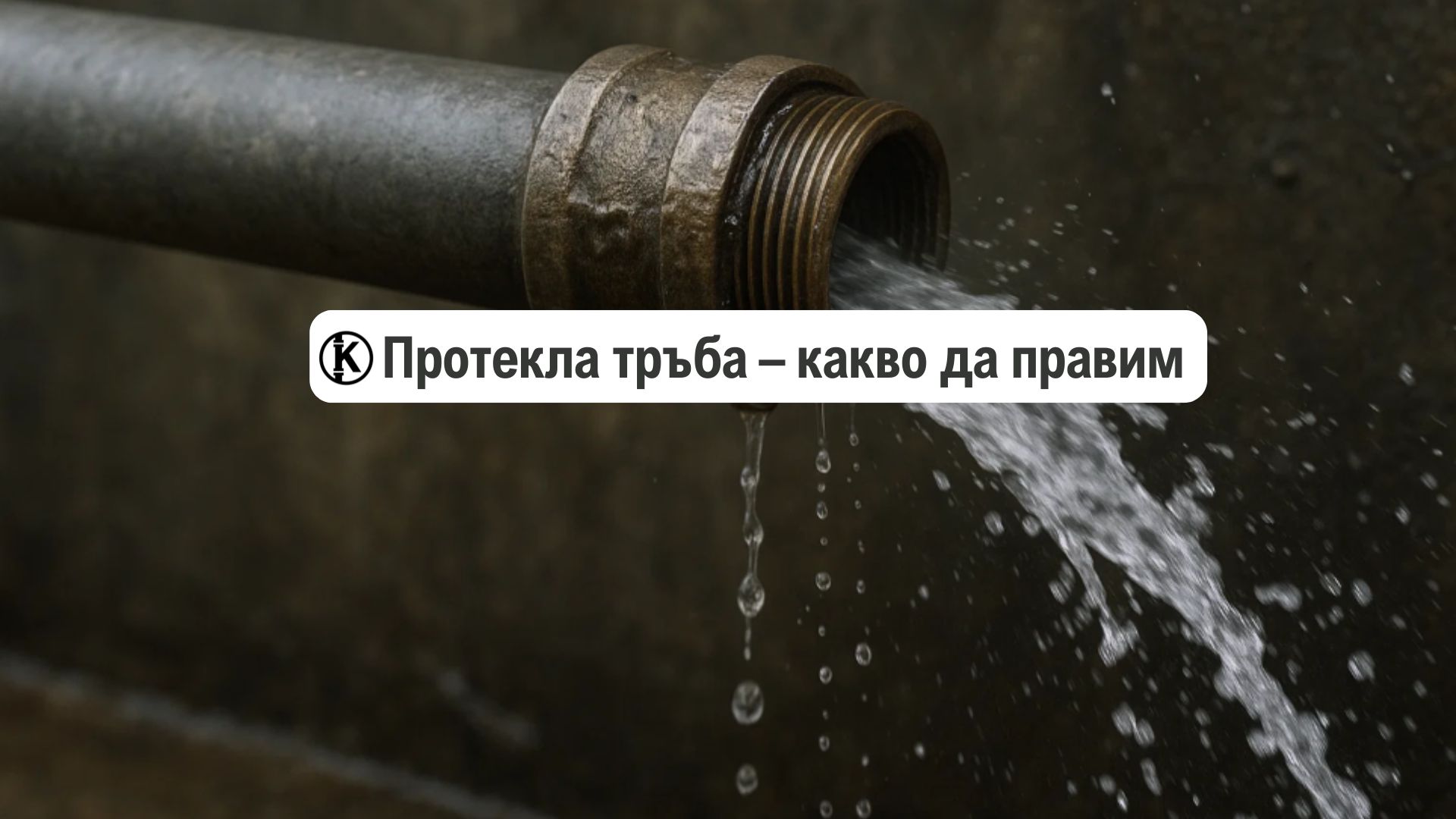 Протекла тръба – действия до идването на водопроводчик