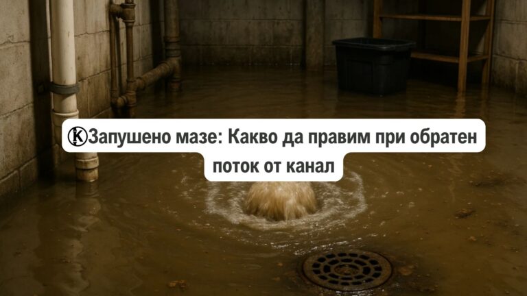 запушено мазе какво да правим при обратен поток от канал