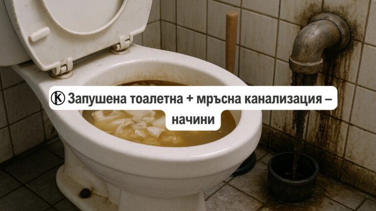 Запушена тоалетна + мръсна канализация – начини