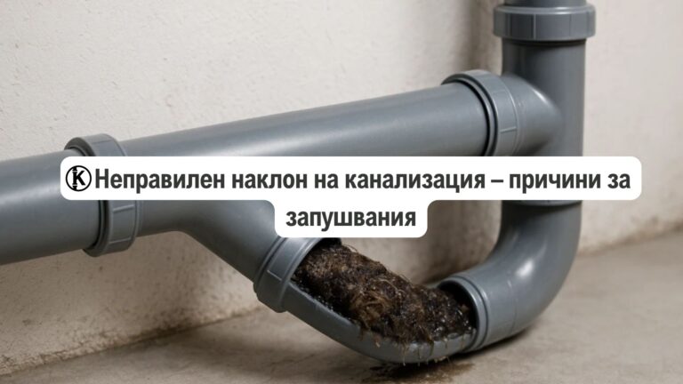 неправилен наклон на канализация
