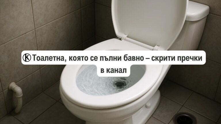тоалетна която се пълни бавно