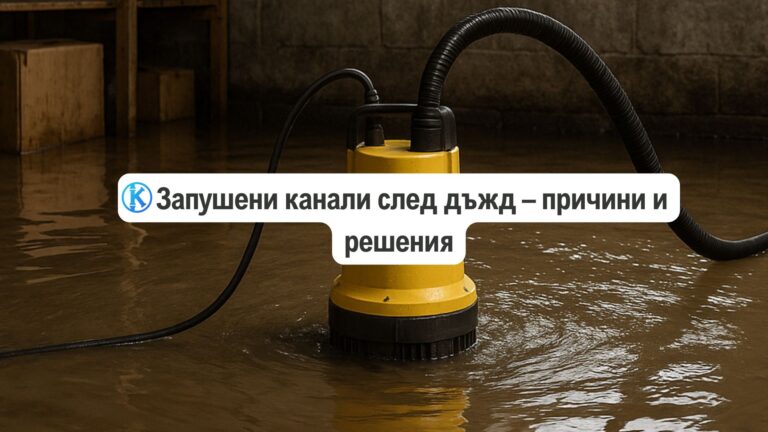 запушени канали след дъжд