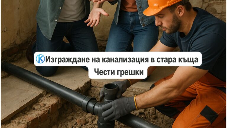 Изграждане на канализация в стара къща: Чести грешки