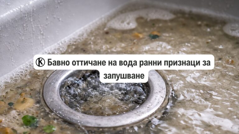 бавно оттичане на вода