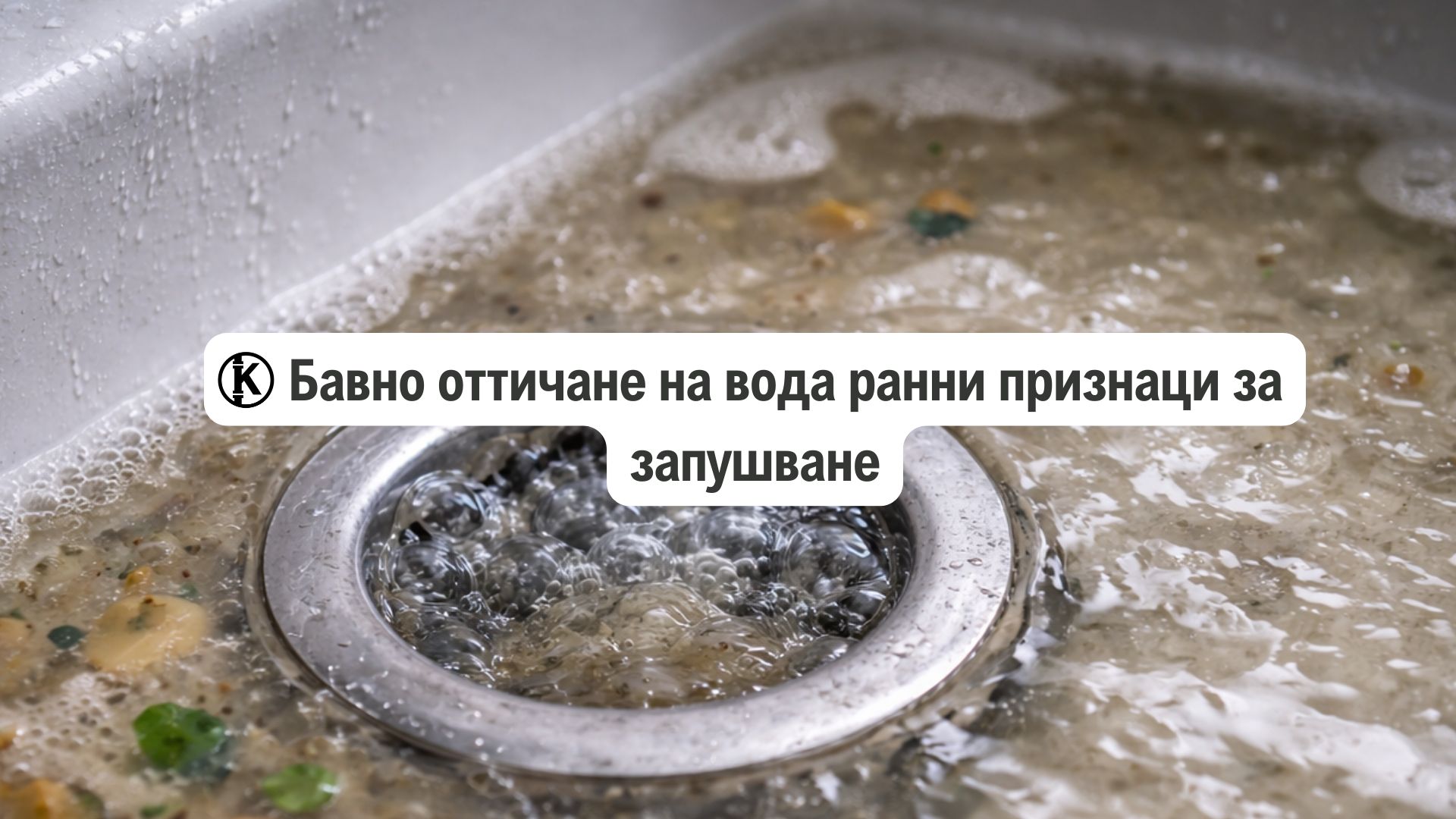 Бавно оттичане на вода: ранни признаци за запушване