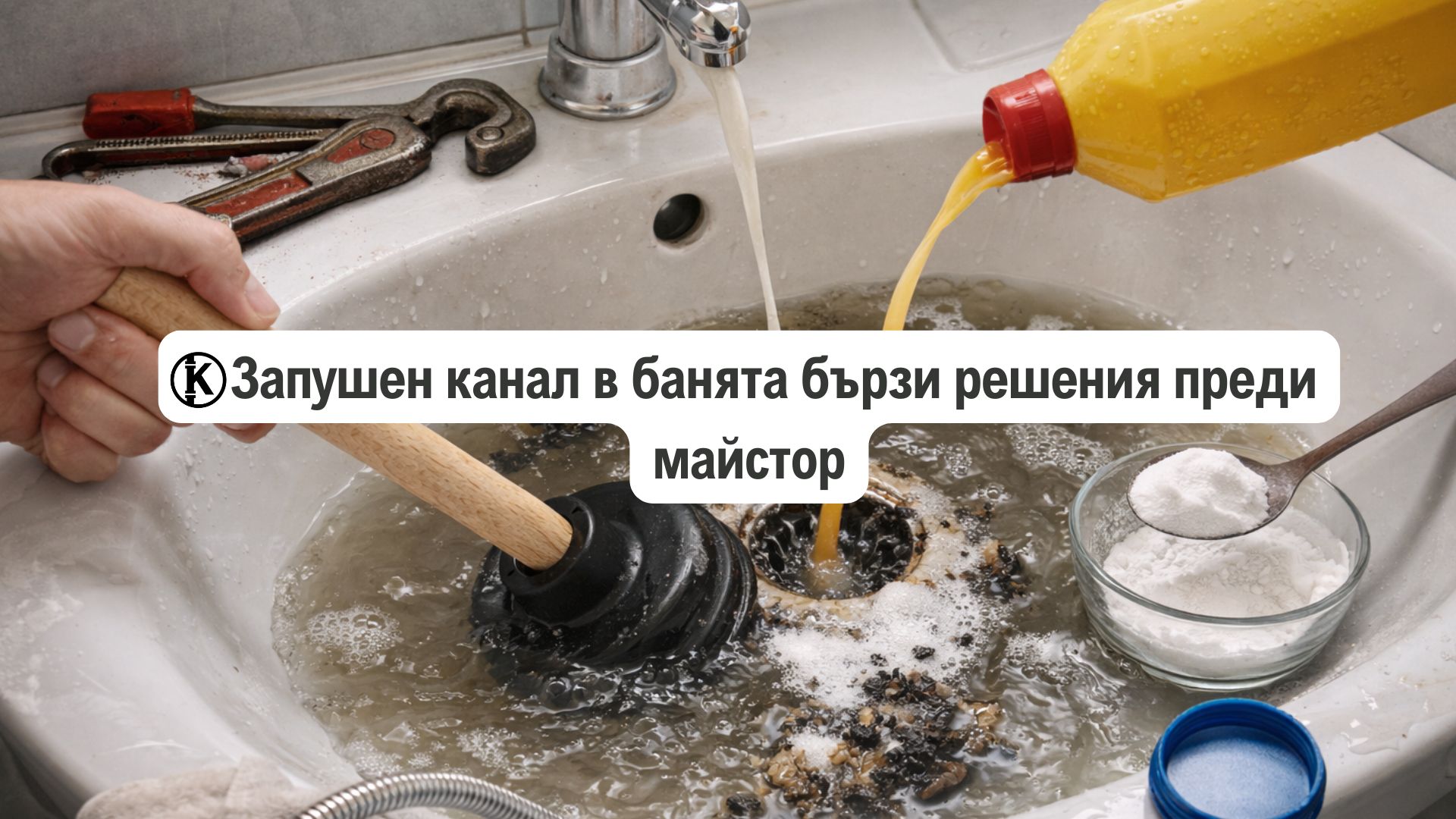 Запушен канал в банята: бързи решения преди майстор