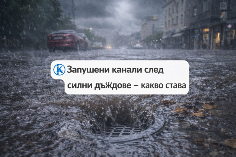 Запушени канали след силни дъждове – какво става