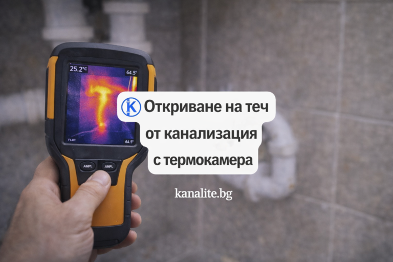 Откриване на теч от канализация с термокамера