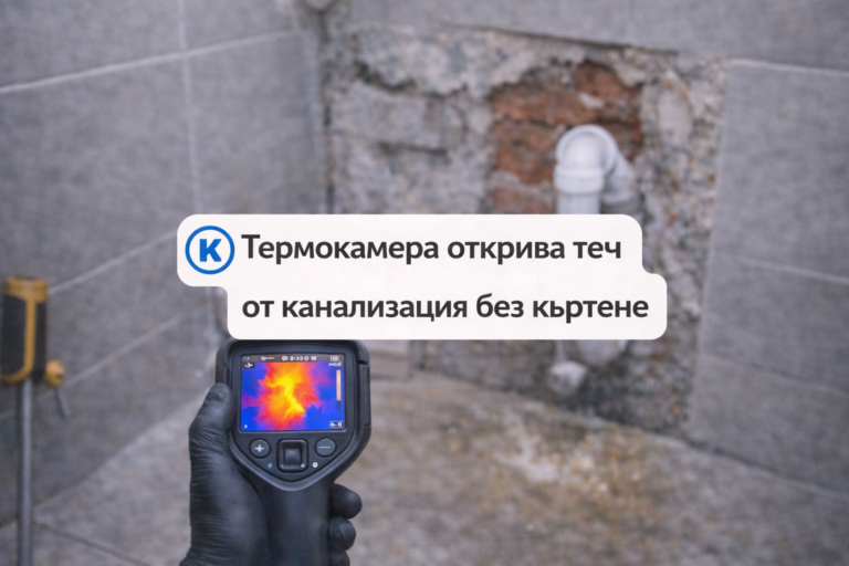 Термокамера открива теч от канализация без къртене