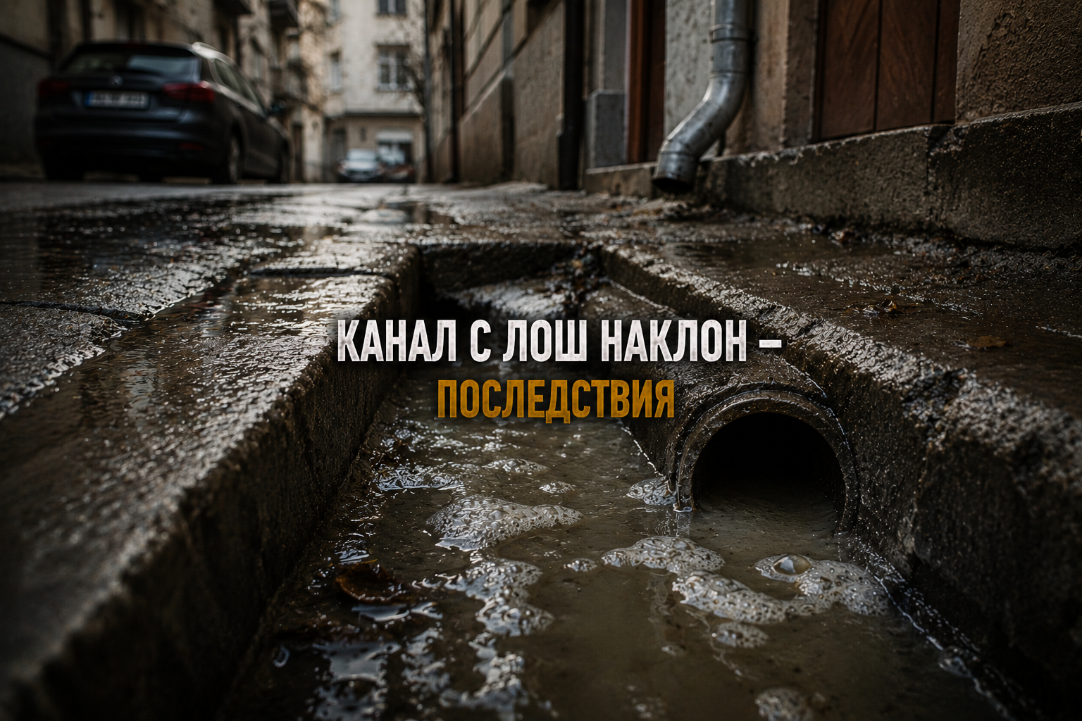 Канал с лош наклон – последствия