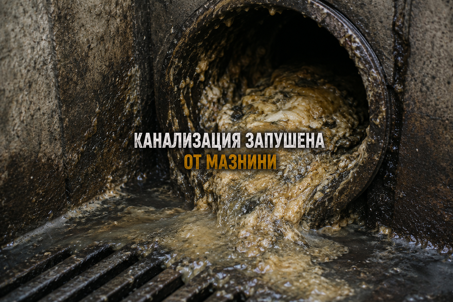 Канализация запушена от мазнини