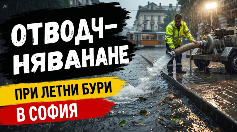 Отводняване при летнаи бури в София