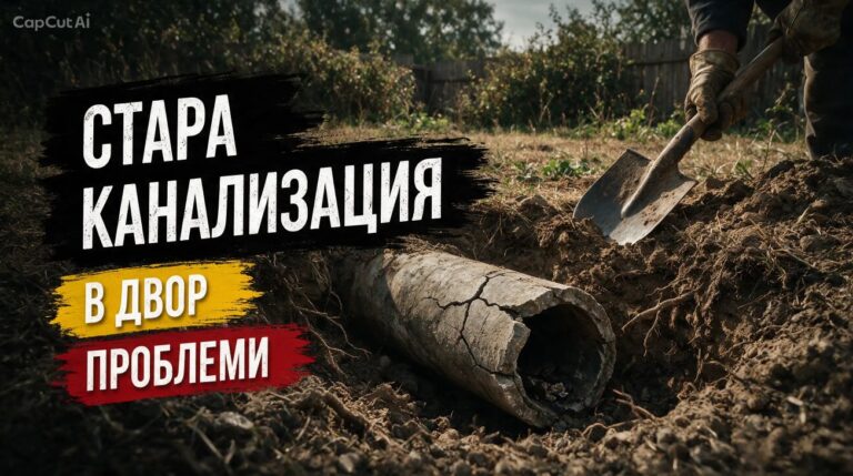 Стара канализация в двор – проблеми